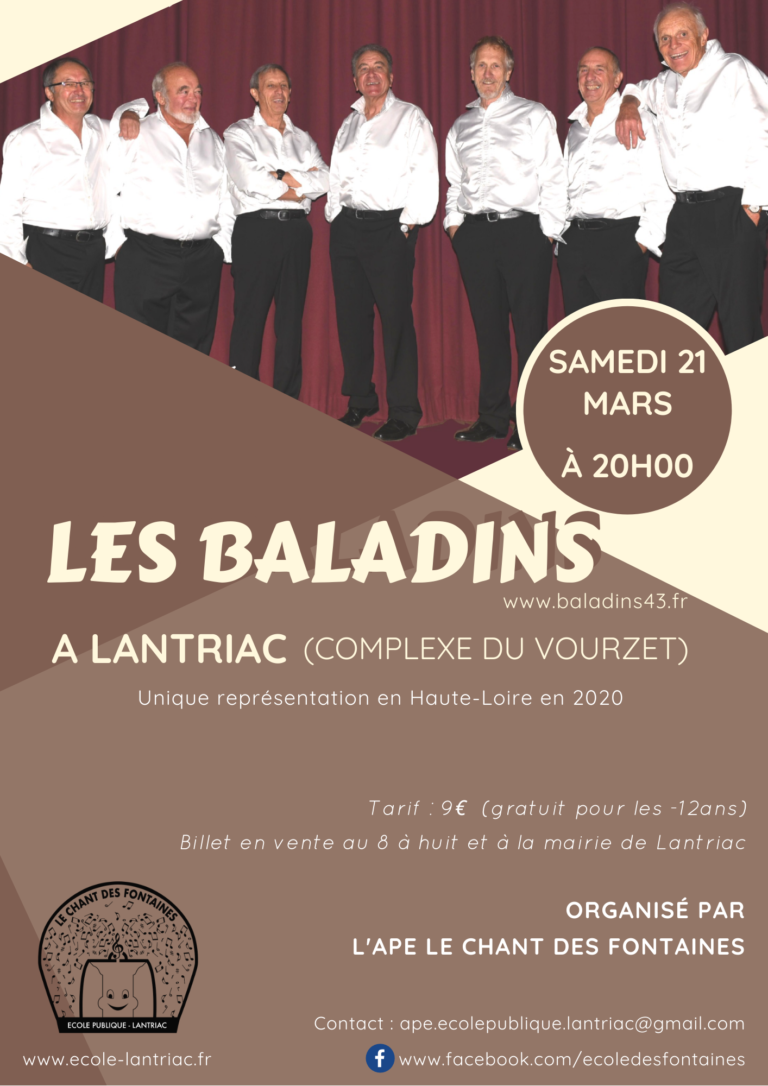 Affiche Concert Les Baladins